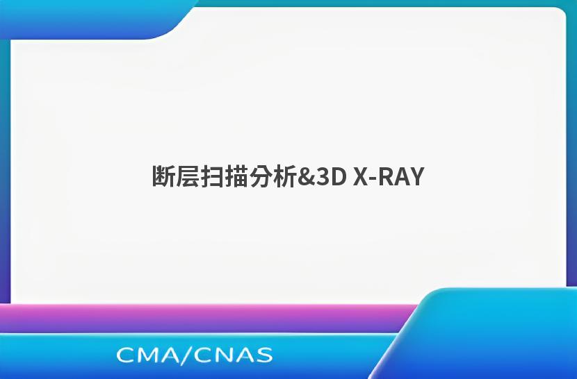 断层扫描分析&3D X-RAY